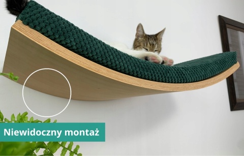 Półka ścienna dla kota, wisząca FALA 95 cm NL SH-W-W95UL